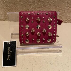Juicy Couture Red Snap Wallet with Rivets NWT